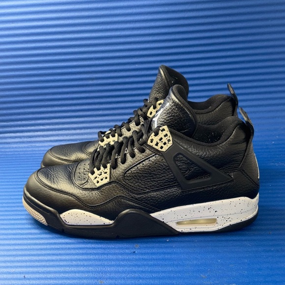 Size 10.5- Men’s Nike Jordan 4 Retro LS Oreo 2015 314254-003 Black Gray OG RARE - Picture 2 of 8